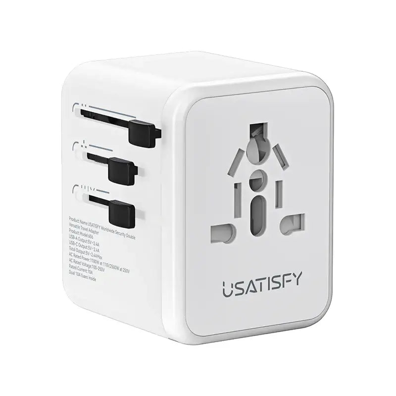 美國USATISFY|全球旅行雙保險安心雙重萬用充電插座轉換插頭| - singhomart