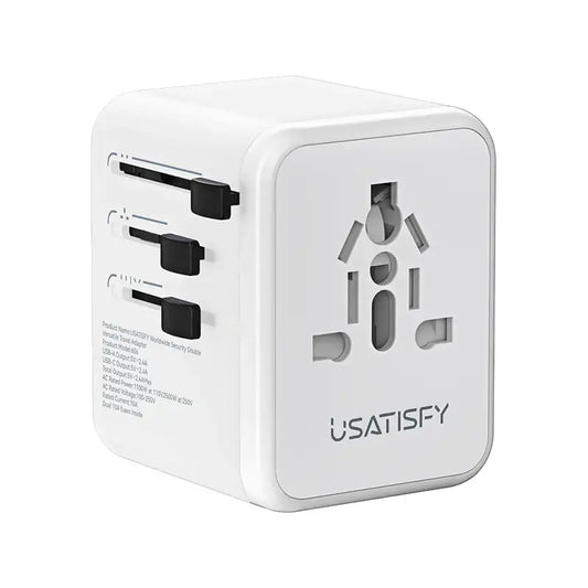 美國USATISFY|全球旅行雙保險安心雙重萬用充電插座轉換插頭| - singhomart