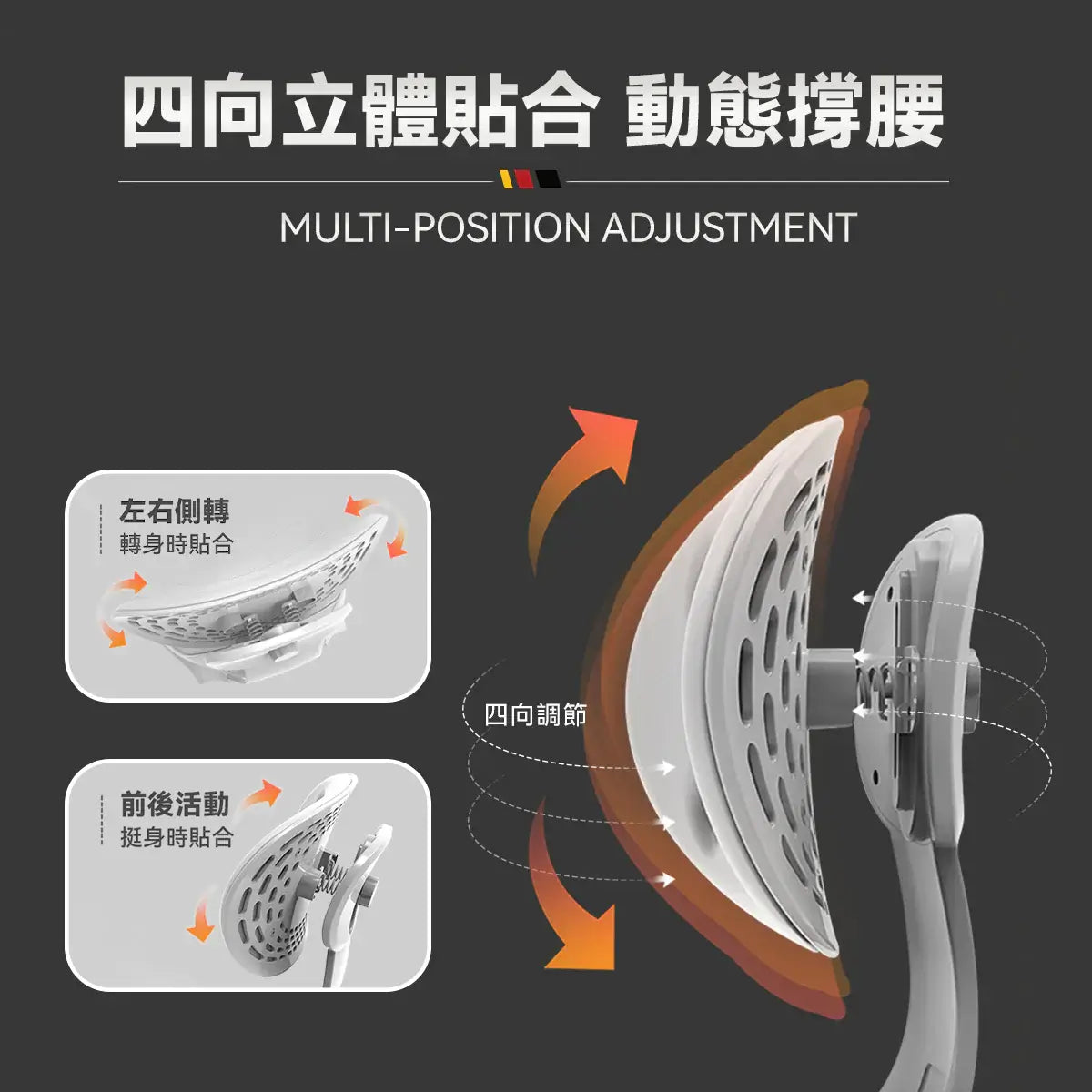 德國Firstery|久坐抒壓多調節護脊折疊適配人體工學坐墊 - singhomart