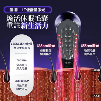日本JUJY|LLLT光療雙梳頭強效密髮增髮梳 PRO - singhomart