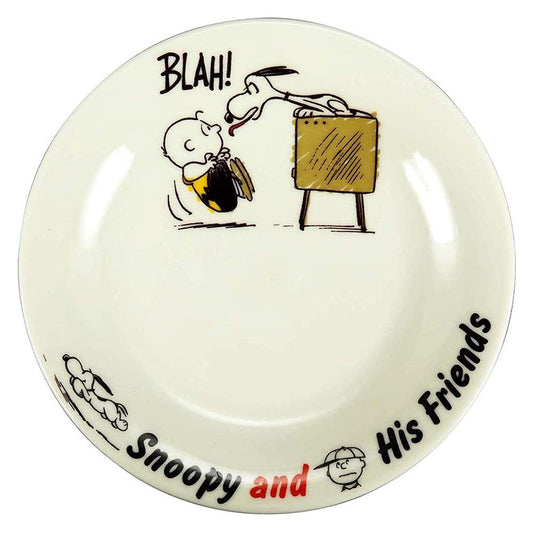 日本山加 YAMAKA SNOOPY 日本製 陶瓷圓形餐盤 - singhomart