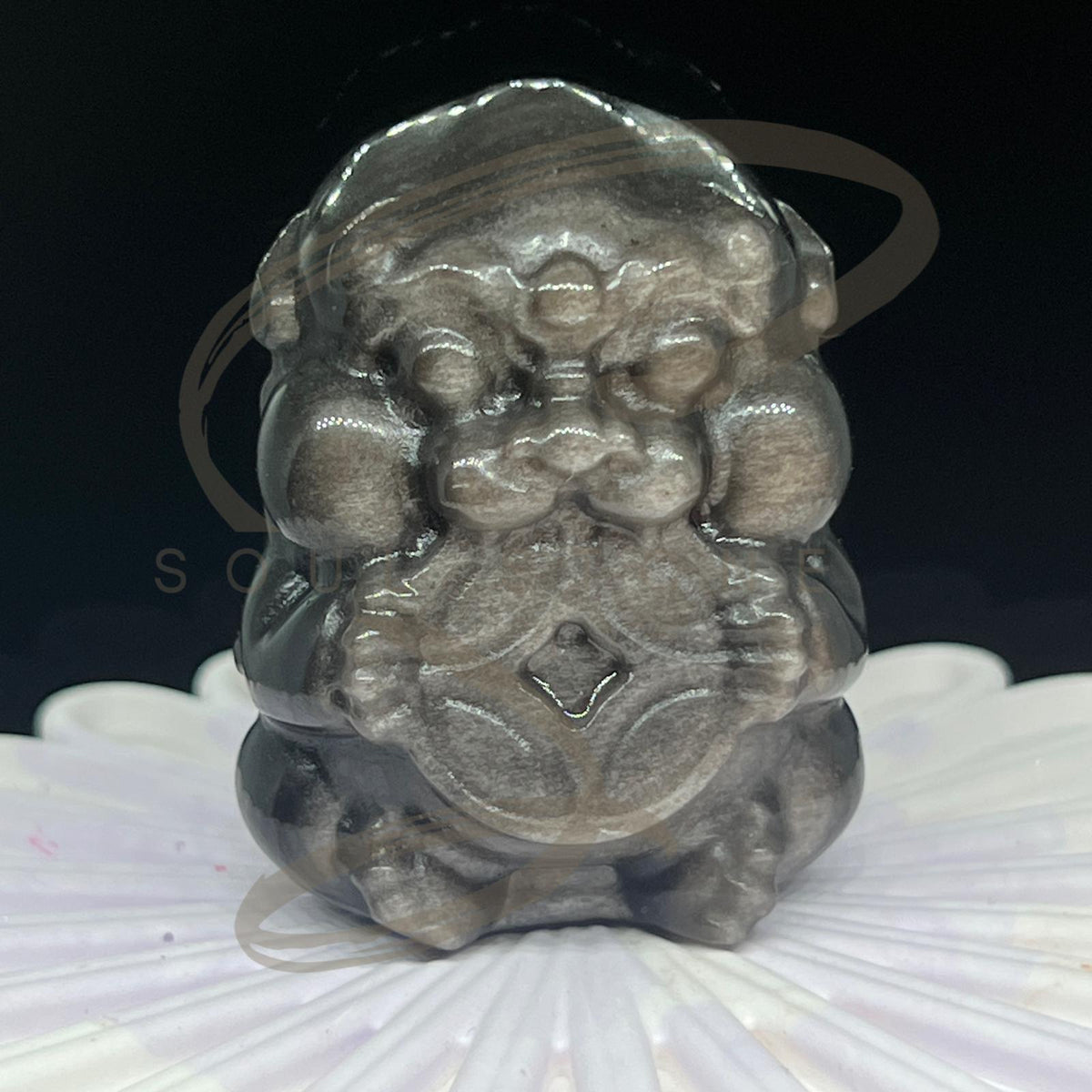 銀矅石擺件( 吞金獸 獅頭 招財貓)(附放小底座) - singhomart